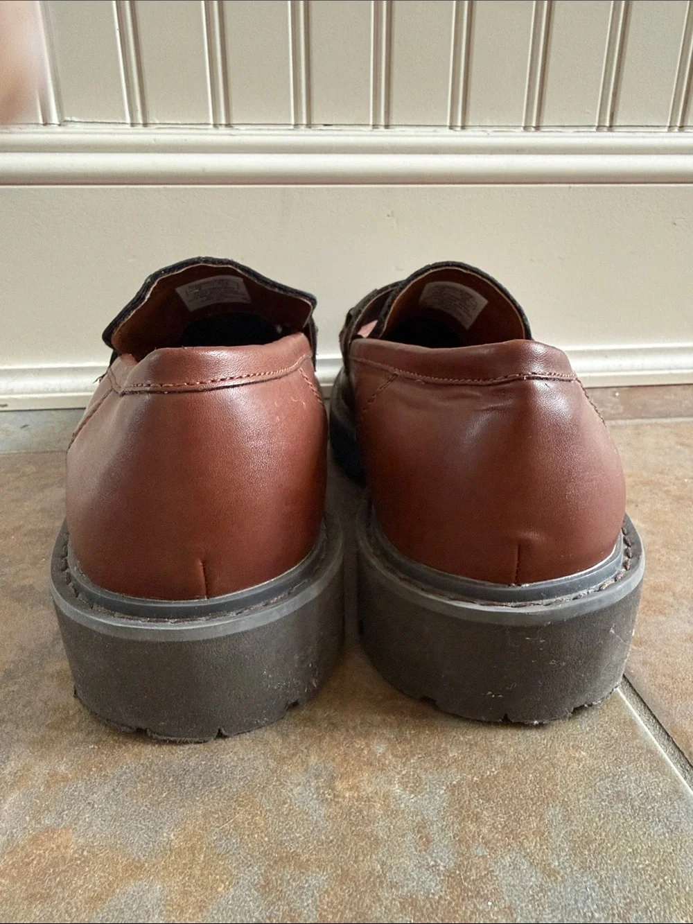 Calvin Klein Men's Chestnut Leather Bit Loafers